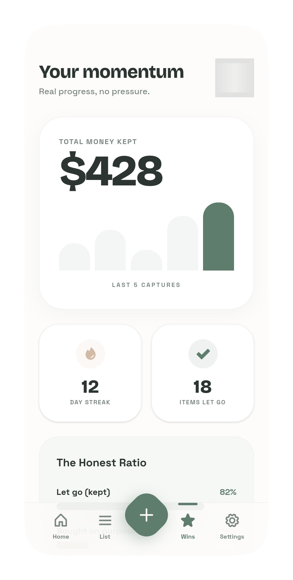 Hold Off wins screen showing total money kept and momentum.
